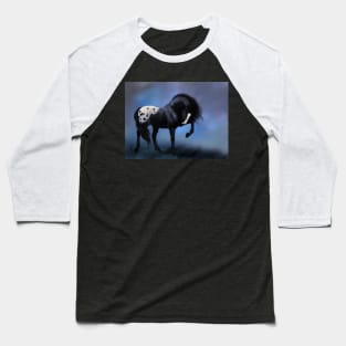 Black Appaloosa Baseball T-Shirt